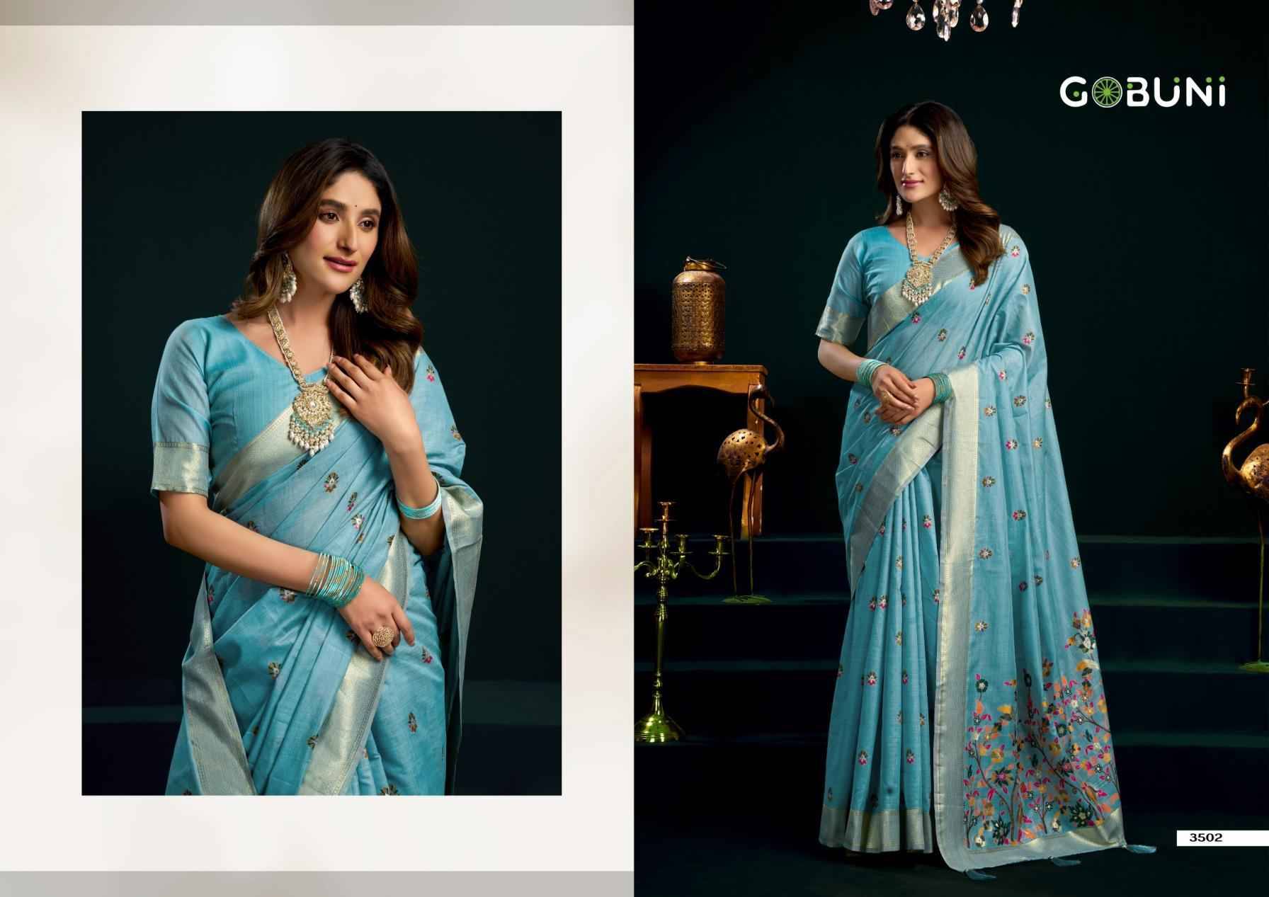 Siya By Gobuni 3501 to 3506 Series Indian Traditional Wear Collection Beautiful Stylish Fancy Colorful Party Wear & Occasional Wear Munga Cotton Sarees At Wholesale Price